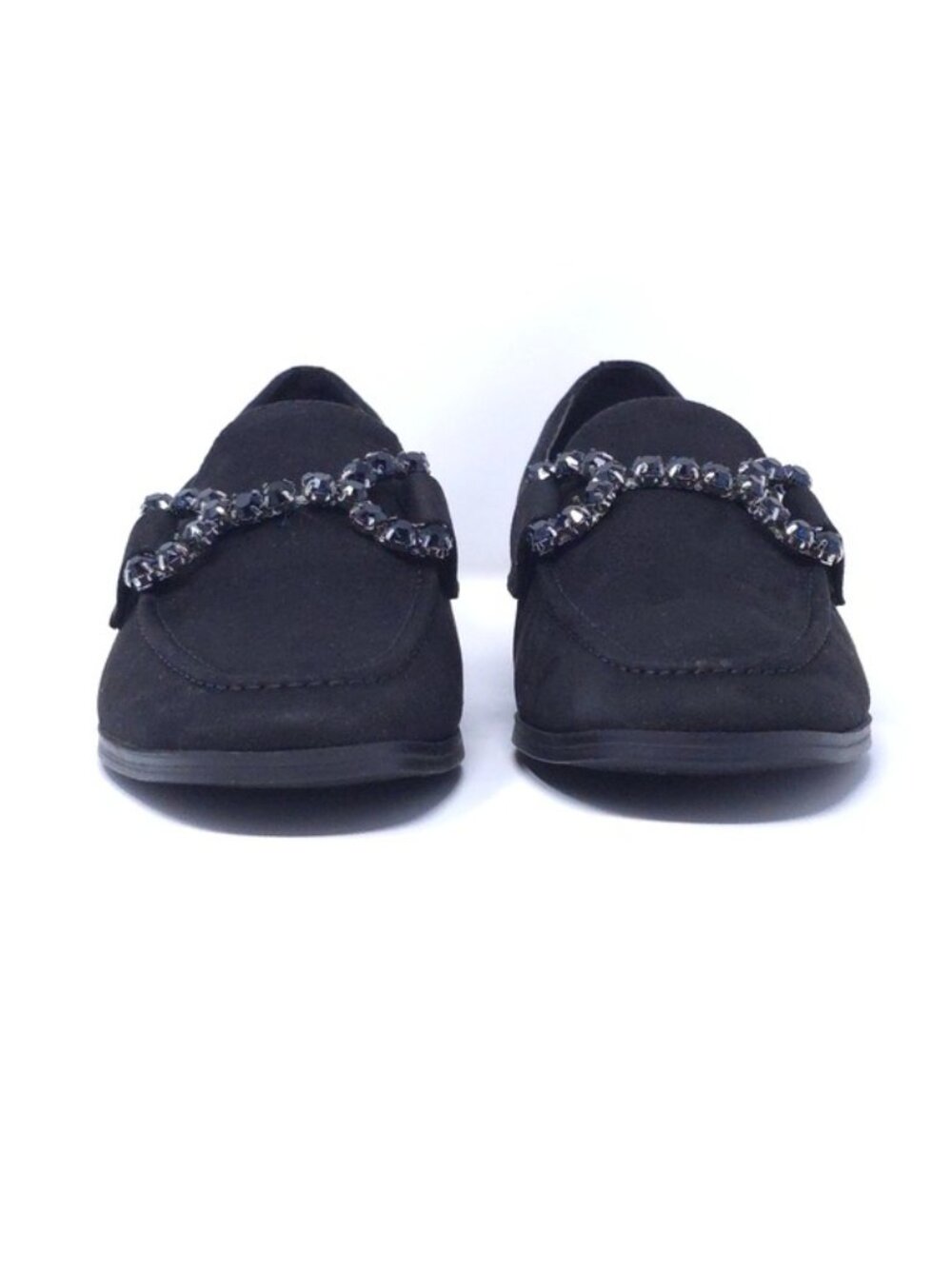 Nine West-Almond Toe Slip-On Dress Loafers Black 8.5M - Picture 4 of 10